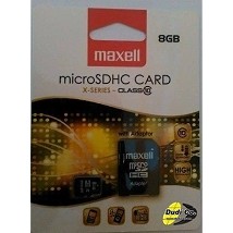 Maxell micro sdhc 8gb x-series+adapter, class 10