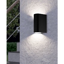 SPOLJNA ZIDNA LAMPA 2xGU10 SCOGLIERA CRNA ECO 74022 EGLO