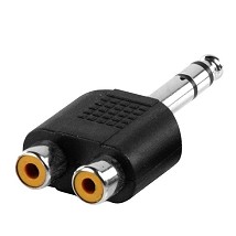 Adapter 2xCinc uticnica - 6.3mm Stereo utikac