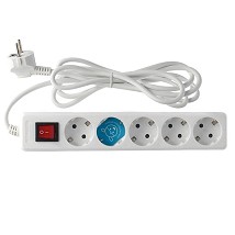 GSC PRODUŽNI Kabl 5 UTIČNICA, PREKIDAČ, BELI, 5m