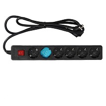 GSC PRODUŽNI Kabl 6 UTIČNICA, PREKIDAČ, BELI, 1.5m