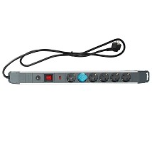 GSC PRODUŽNI Kabl SA 6 UTIČNICA, PREKIDAČ, SIVI, PREN.ZAŠTITA, 1.5m