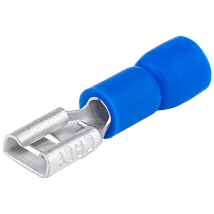 Izol. prikljucna naticna uticnica mesing plava4.8×0.8mm. 2.5