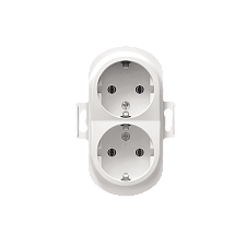 E604.0 Prikljucnica dvopolna bez maske EON dupla sa plast. t