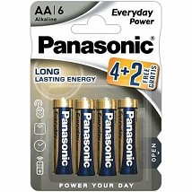 Panasonic baterije LR6EPS/6BP-AA Alkaline Everyday 6 komada