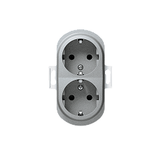 E604.S Priklj. dvopolna bez maske EON dupla sa plast. telom