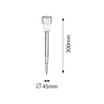 SOLARNA LED LAMPA 0.1W IP44 SOLAR 1 BRUŠENI HROM RABALUX