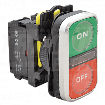 Dvostruko svetleci UKL.-ISKL.dugmadON-OFF zeleno+crveno1×NO+