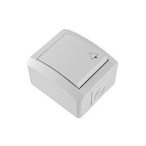 SETQ Taster zvona 10A/250V bela vij. veza