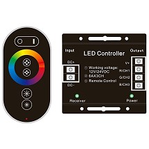 Kontroler i dalj. za LED traku 12-24V 216W RGB 6 tastera