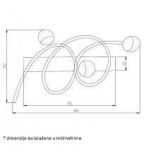 ZIDNA LED LAMPA 1X11W WW LUNA 323 CRNA BBLINK