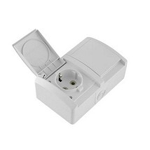 SETQ Dvostruka prik. 16A/250V hor. bela plastika