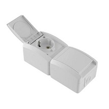 SETQ Dvostruka prik. 16A/250V vert. bela