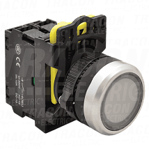 Svetleca taster belo1×NO. 5A/230V AC-15. IP65. LED 230V AC/D