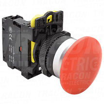 Gljivasti taster crveno1×NC. 5A/230V AC-15. 40mm. IP65