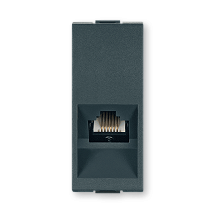 MODE Prik.tel.RJ 12 6/6 cat3 Keystone1M antracit