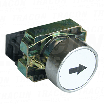 Taster sa oznaka mont.na metalnu plocubela crna strela1×NO
