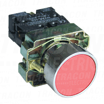 Jednostavni taster montirane na metalnu plocu crvena1×NC. 3A