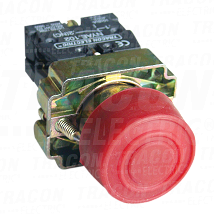 Taster sa gum.kapom montiranena metalnu plocu crvena1×NC. 3