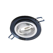 UGRADNA ROZETNA KRUG 1XGU10 CRNI KRISTAL 704 BBLINK