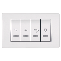 MODE Sklop.za kup.sa ind. 2x10/2x16A 250V horiz. 4M