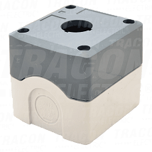 Sastavljeno kuc. za tasteri sivi 1d=22.5. IP65. 2×PG-13.5