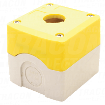 Sastavljeno kuc. za tasteri zuto 1d=22.5. IP65. 2×PG-13.5