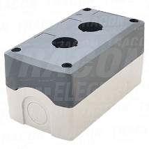 Sastavljeno kuc. za tasteri sivi 2d=22.5. IP65. 2×PG-13.5
