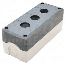 Sastavljeno kuc. za tasteri sivi 3d=22.5. IP65. 2×PG-13.5