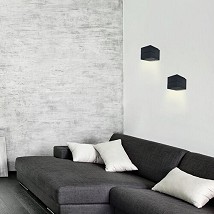 ZIDNA LAMPA 1XG9 KAUNAS 7017 KVAD CRNA RABALUX