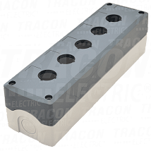 Sastavljeno kuc. za tasteri sivi 5d=22.5. IP65. 2×PG-13.5