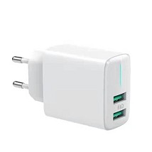 Adapter zidni punjac 2xUSB 12W bela 5V/1-2.4A
