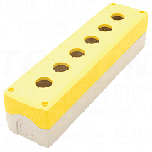 Sastavljeno kuc. za tasteri zuto 6d=22.5. IP65. 2×PG-13.5