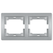 PRESTIGE Maska dvostruka horiz.metalna srebrna