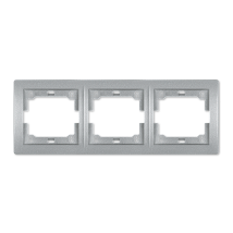 PRESTIGE maska trostruka horiz.metalik srebrna