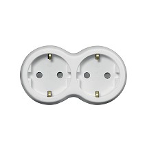 Razdelnik 2-struki belo-sivi 16A 230V