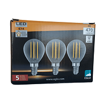LED SIJALICA E14 P45 4W 2700K FILAMENT 3pack 12812 EGLO