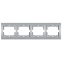 PRESTIGE maska cetvorostruka horiz.metalik srebrna