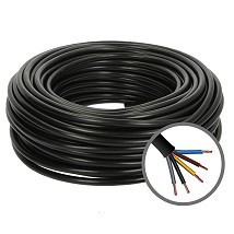 (T2) H05VV-F (PP/J 5x0.75) crni licnasti kabel