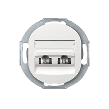 E613.0 Prikljucnica telefonska bez maske EON 2xRJ12 6/4 Cat
