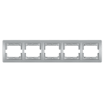 Maska petostruka PRESTIGE - horizontalna metalik srebrna