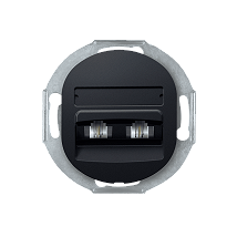 E613.E1 Prikljucnica telef. bez maske EON 2xRJ12 6/4 Cat 3