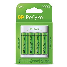 GP PUNJAČ Baterija ZA 4 x AAA/AA + 4 PUNJIVE AA BAT. 2100mAh