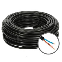 (T2) H03VV-F (PP/L 2x0.75) crni licnasti kabel