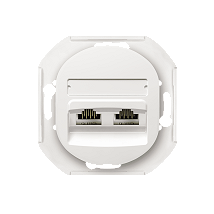 E614.0 Prikljucnica komunikac.bez maske EON 2xRJ45 Cat 5e U