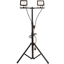 LED reflektor na stativu 2x30W NW 4000K IP65 2 glave