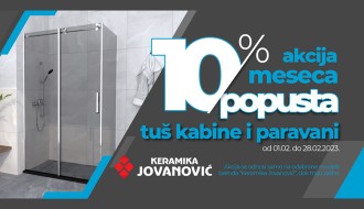 U toku popusti na tuš kabine i paravane  u salonima "Keramike Jovanović"