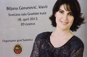 Sutra koncert Bijane Gorunović