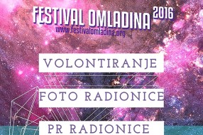 Poziv na volontiranje i edukativne radionice i okviru festivala Omladina 2016