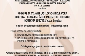 Konkurs za nove stanare Poslovnog inkubatora